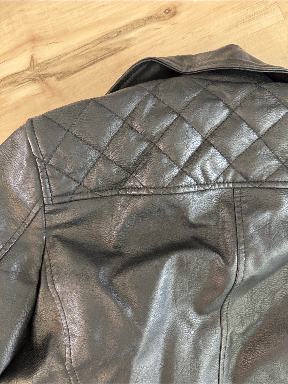 Universal Thread Black Faux Leather Moto Jacket - Picture 4 of 4